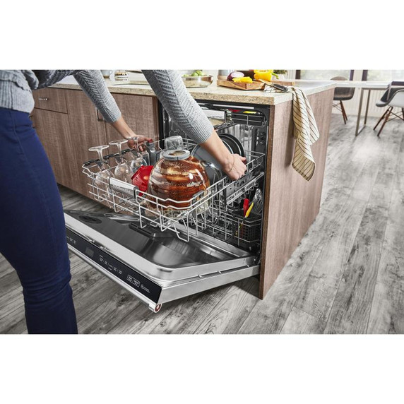 Kitchenaid® 44 dBA Dishwasher with 360° Max Jets™ Third Rack and LED Interior Lighting KDTM804KPS