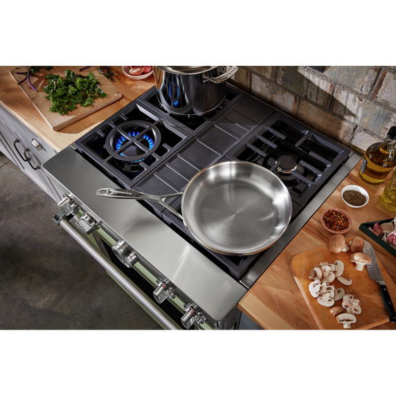 KitchenAid® 30'' Smart Commercial-Style Dual Fuel Range with 4 Burners KFDC500JAV