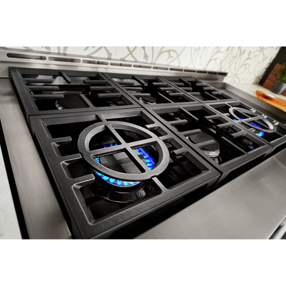 KitchenAid® 48'' Smart Commercial-Style Gas Range with Griddle KFGC558JSC