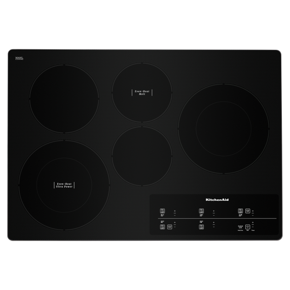 Kitchenaid® 30 Electric Cooktop with 5 Elements and Touch-Activated Controls KCES950KSS