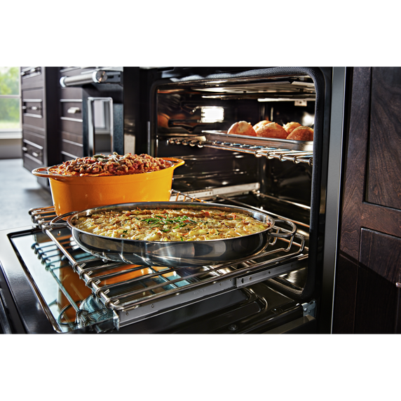 KitchenAid® 48'' Smart Commercial-Style Gas Range with Griddle KFGC558JBK