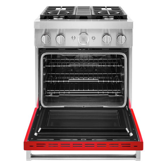 KitchenAid® 30'' Smart Commercial-Style Dual Fuel Range with 4 Burners KFDC500JPA