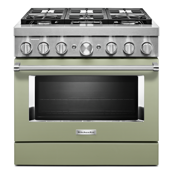 KitchenAid® 36'' Smart Commercial-Style Dual Fuel Range with 6 Burners KFDC506JAV