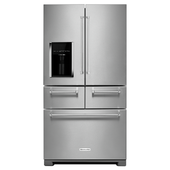 Kitchenaid® 25.8 Cu. Ft. 36 Multi-Door Freestanding Refrigerator with Platinum Interior Design KRMF706ESS