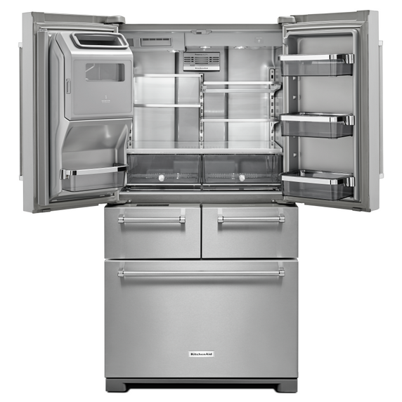 Kitchenaid® 25.8 Cu. Ft. 36 Multi-Door Freestanding Refrigerator with Platinum Interior Design KRMF706ESS