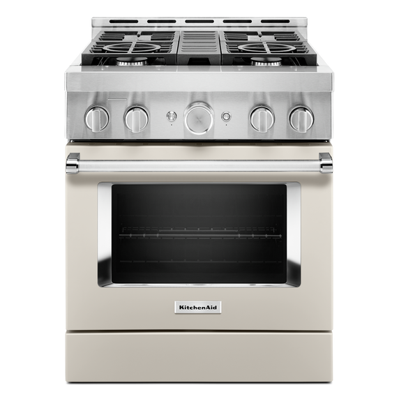 KitchenAid® 30'' Smart Commercial-Style Gas Range with 4 Burners KFGC500JMH