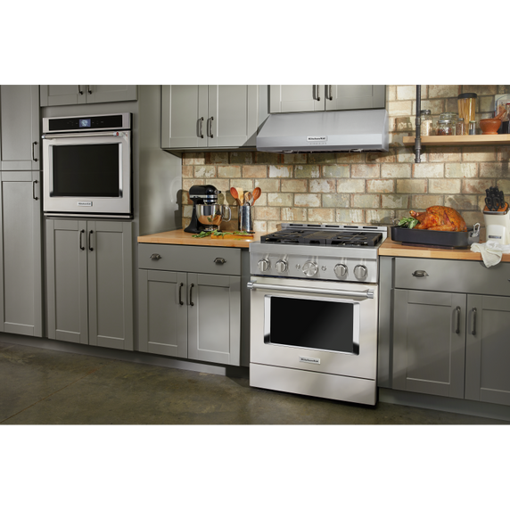 KitchenAid® 30'' Smart Commercial-Style Gas Range with 4 Burners KFGC500JMH