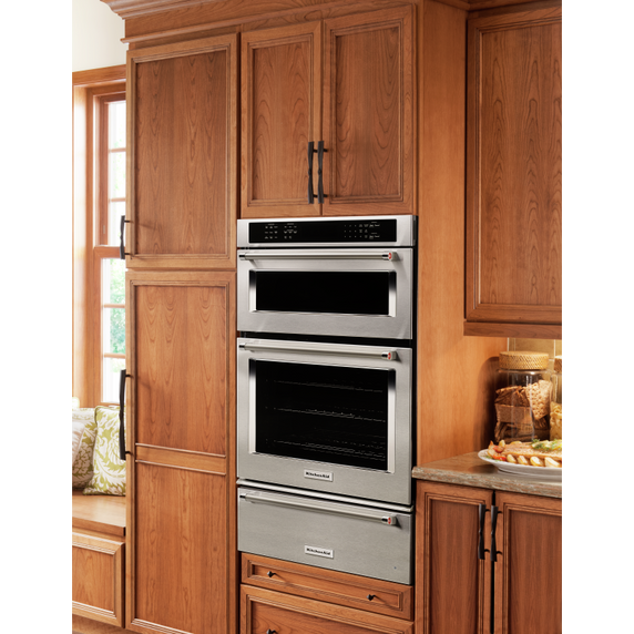 Kitchenaid® 27 Combination Wall Oven with Even-Heat™  True Convection (lower oven) KOCE507ESS