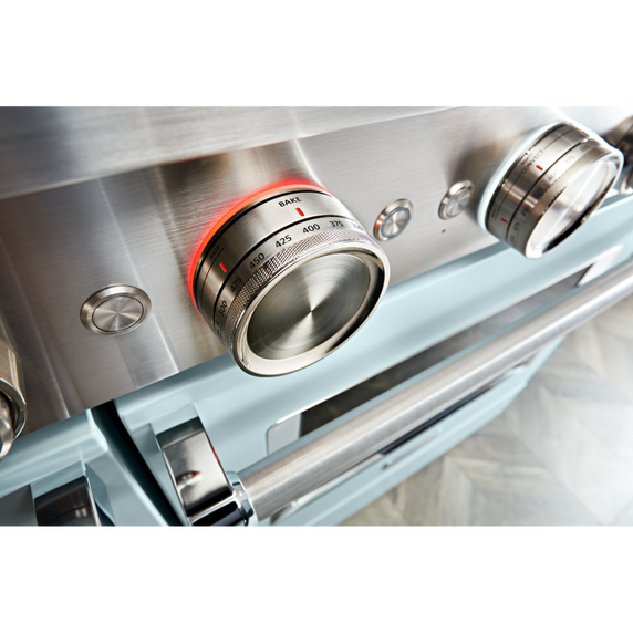 KitchenAid® 48'' Smart Commercial-Style Dual Fuel Range with Griddle KFDC558JMB