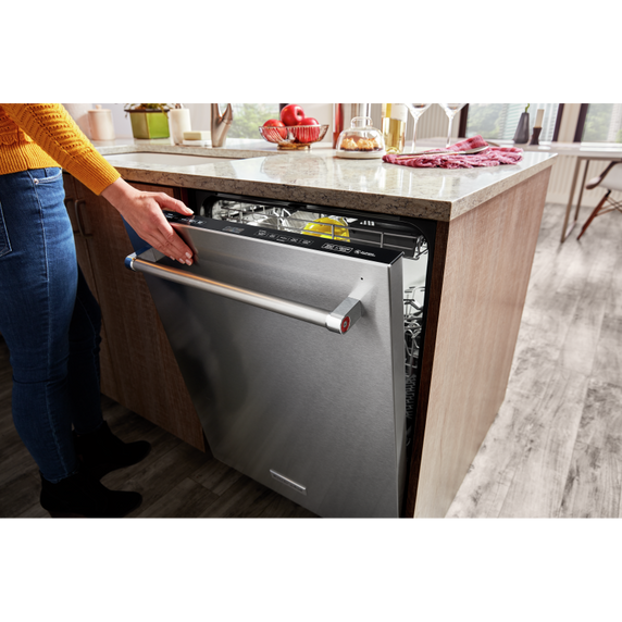 Kitchenaid® 44 dBA Dishwasher in PrintShield™ Finish with FreeFlex™ Third Rack KDTM604KBS