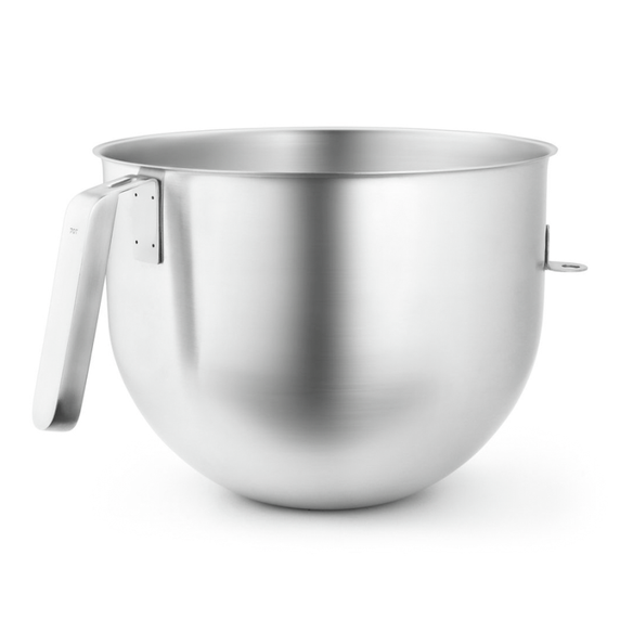 Kitchenaid® 7 Quart NSF Certified Polished Stainless Steel Bowl with J Hook Handle KSMC7QBOWL