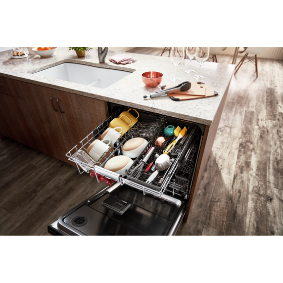 Kitchenaid® 44 dBA Dishwasher in PrintShield™ Finish with FreeFlex™ Third Rack KDPM604KBS