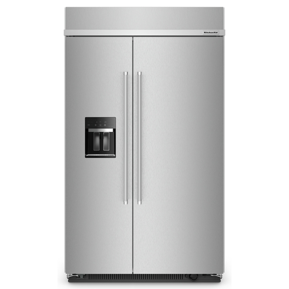 Kitchenaid® 29.4 Cu. Ft. 48 Built-In Side-by-Side Refrigerator with Ice and Water Dispenser KBSD708MSS