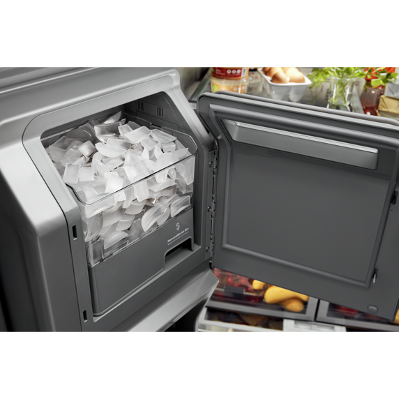 Kitchenaid® 26.8 Cu. Ft. Standard-Depth French Door Refrigerator with Exterior Ice and Water Dispenser KRFF577KBS