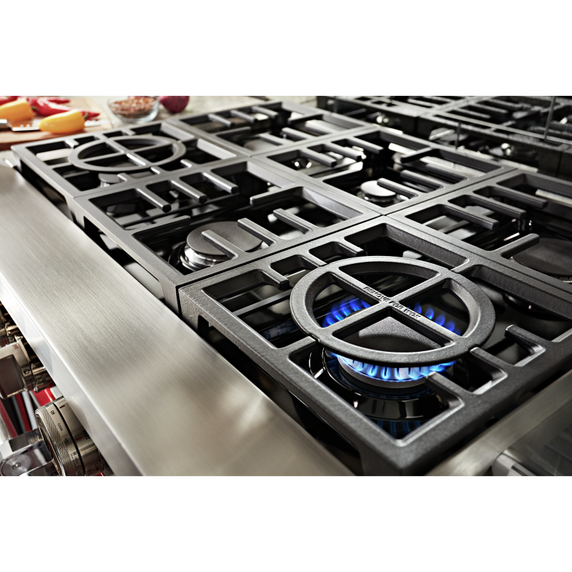 KitchenAid® 48'' Smart Commercial-Style Dual Fuel Range with Griddle KFDC558JPA