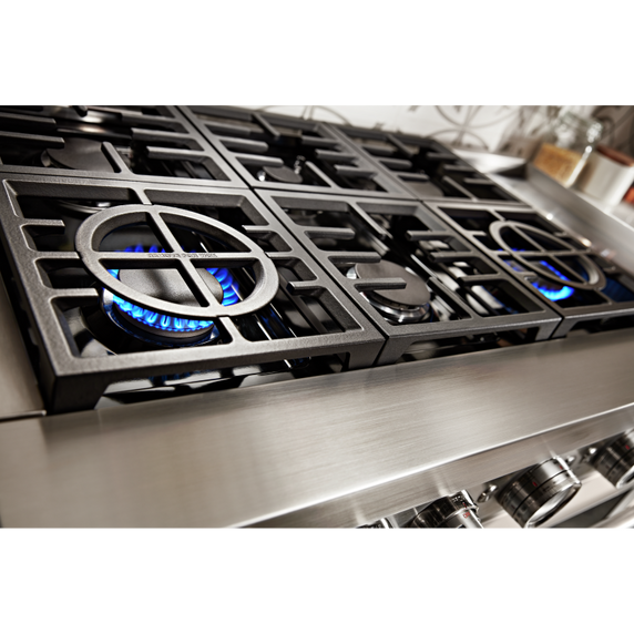 KitchenAid® 48'' Smart Commercial-Style Dual Fuel Range with Griddle KFDC558JPA