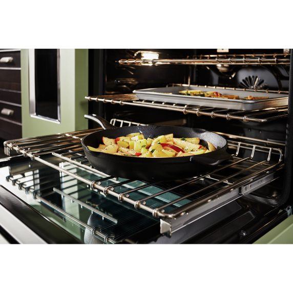 KitchenAid® 48'' Smart Commercial-Style Dual Fuel Range with Griddle KFDC558JAV