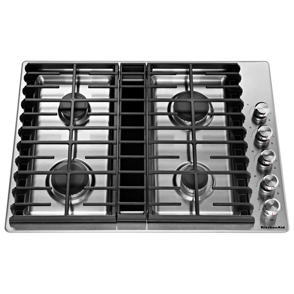 Kitchenaid® 30 4 Burner Gas Downdraft Cooktop KCGD500GSS