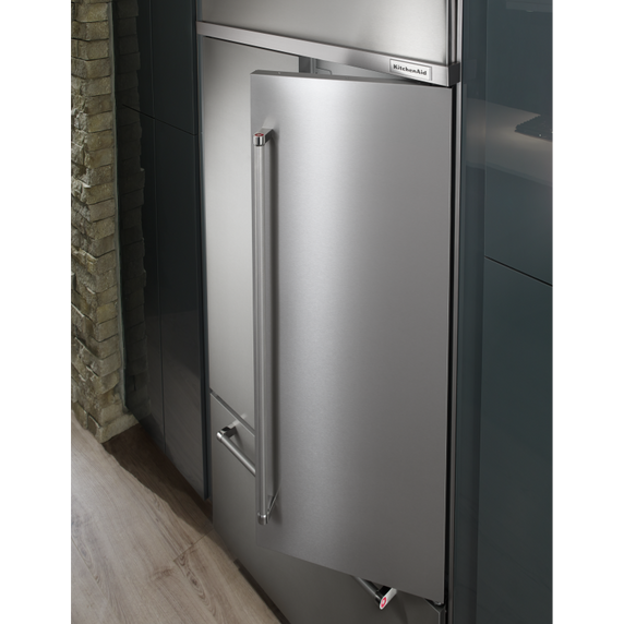 Kitchenaid® 24.2 Cu. Ft. 42 Width Built-In Stainless French Door Refrigerator with Platinum Interior Design KBFN502ESS