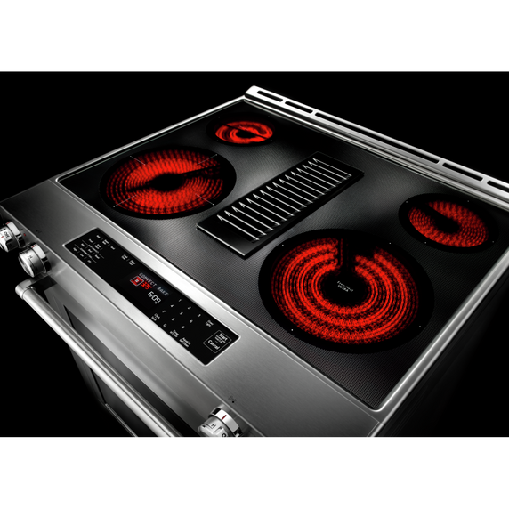 Kitchenaid® 30-Inch 4-Element Electric Downdraft Slide-In Range KSEG950ESS