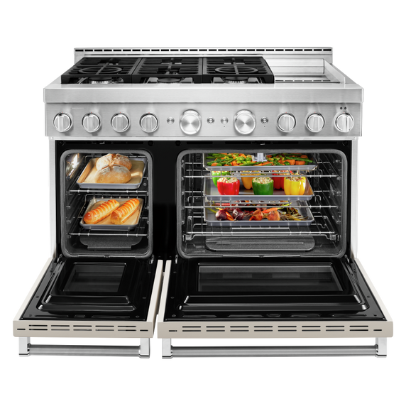 KitchenAid® 48'' Smart Commercial-Style Gas Range with Griddle KFGC558JMH