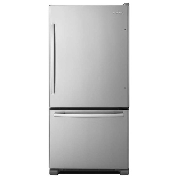 Amana® 33-inch Wide Amana® Bottom-Freezer Refrigerator with EasyFreezer™ Pull-Out Drawer − 22 cu. ft. Capacity ABB2224BRM