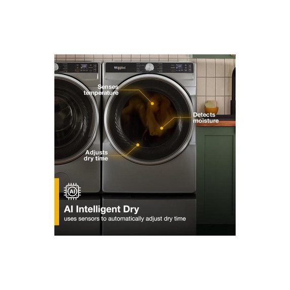 Whirlpool® 7.4 cu. ft. Smart Front Load ENERGY STAR® Certified Gas Dryer with Steam Capabilities WGD6720RR