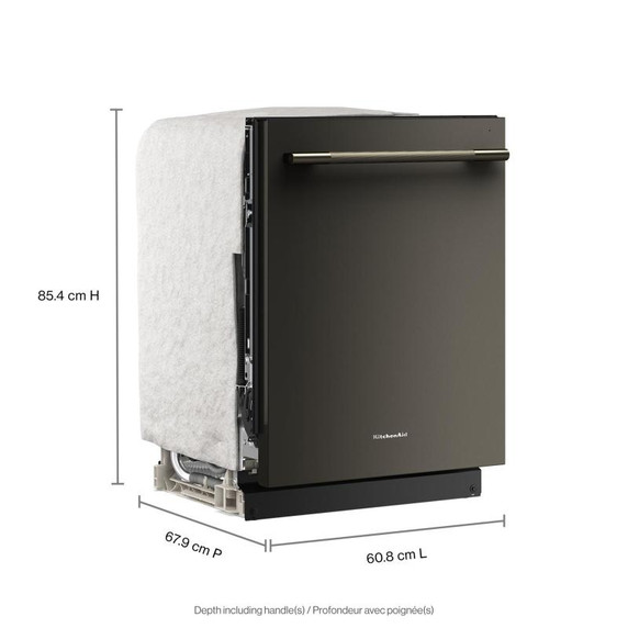 Kitchenaid® 360° Max Jets™ Third Rack Dishwasher with ProDry™ System, 44 dBA KDTS424SBE