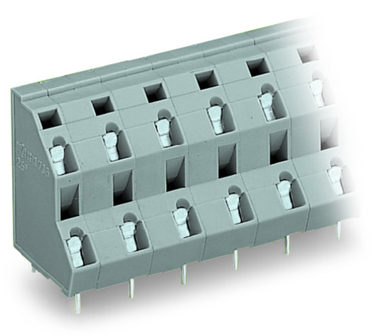 736-712 | Double-deck PCB terminal block, 2.5 mm, Pin spacing 10 mm, 2 x  12-pole, CAGE CLAMP