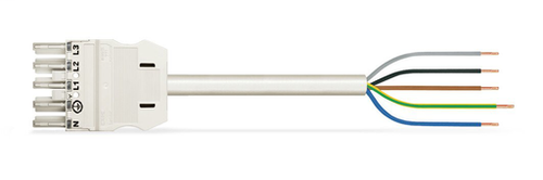 Wago 771-9995/117-702 | pre-assembled connecting cable, Eca, Socket/open-ended, 5-pole, Cod. A, H05Z1Z1-F 5G 2.5 mm2, 7 m