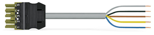 Wago 771-9995/106-305 | pre-assembled connecting cable, Eca, Socket/open-ended, 5-pole, Cod. B, 3 m