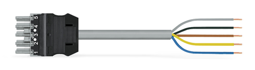 Wago 771-9995/106-303 | pre-assembled connecting cable, Eca, Socket/open-ended, 5-pole, Cod. B, 3 m
