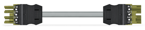 Wago 771-9994/006-705 | pre-assembled interconnecting cable, Eca, Socket/plug, 4-pole, Cod. B, Control cable 4 x 1.5 mm2, 7 m