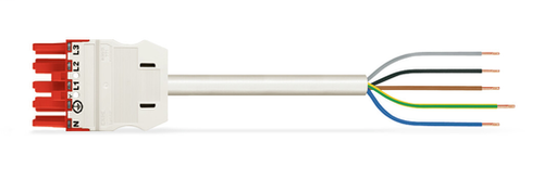 Wago 771-9975/116-702 | pre-assembled connecting cable, Eca, Socket/open-ended, 5-pole, Cod. P, H05Z1Z1-F 5G 1.5 mm2, 7 m