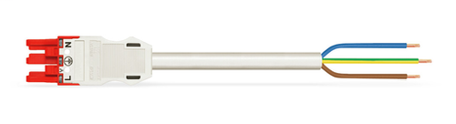 Wago 771-9973/106-202 | pre-assembled connecting cable, Eca, Socket/open-ended, 3-pole, Cod. P, H05VV-F 3G 1.5 mm2, 2 m