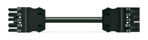 Wago 771-9395/066-301 | pre-assembled interconnecting cable, Cca, Socket/plug, 5-pole, Cod. A, H05Z1Z1-F 5G 1.5 mm2, 3 m