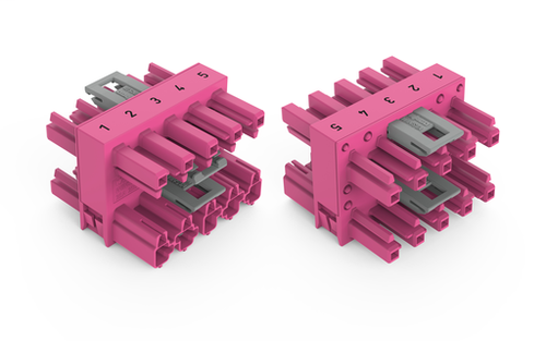 Wago (25 PK) 770-1746 | 3-way distribution connector, 5-pole, Cod. B, 1 input, 3 outputs