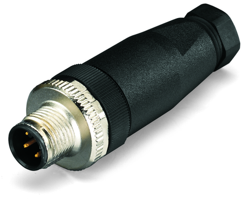 Wago (5 PK) 756-9202/040-000 | Connectors for sensor/actuator cable, M12 plug, straight, 4-pole