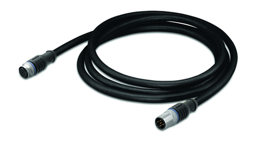 Wago 756-5401/030-010 | Sensor/actuator cable, fitted on both ends, 3-pole, M12 socket, straight, M12 plug, straight, 1 m