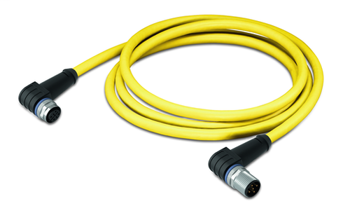 Wago 756-1506/060-050 | System bus/trailing cable, angled, 5 m, fitted on both ends, B-coded, M12 socket, angled, M12 plug, angled