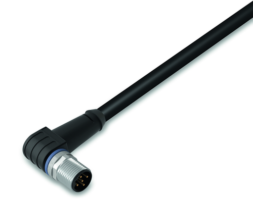 Wago 756-5312/060-100 | Sensor/actuator cable, fitted on one end (with free end), 5-pole, M12 plug, angled, one free cable end, 10 m