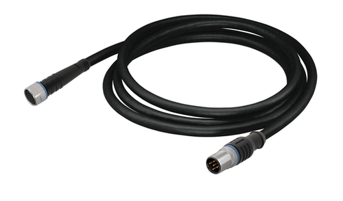 Wago 756-5507/030-020 | Sensor/actuator cable, fitted on both ends, 3-pole, M8 socket, straight, M12 plug, straight, 2 m