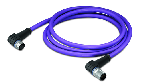 Wago 756-1106/060-100 | PROFIBUS cable, angled, 10 m, fitted on both ends, B-coded, M12 socket, angled, M12 plug, angled