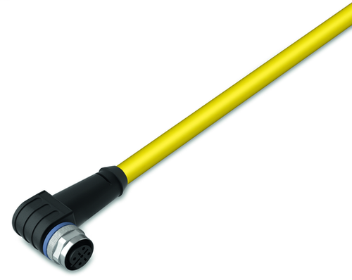Wago 756-1502/060-100 | System bus/trailing cable, angled, 10 m, fitted on one end, B-coded, M12 socket, angled, one free cable end