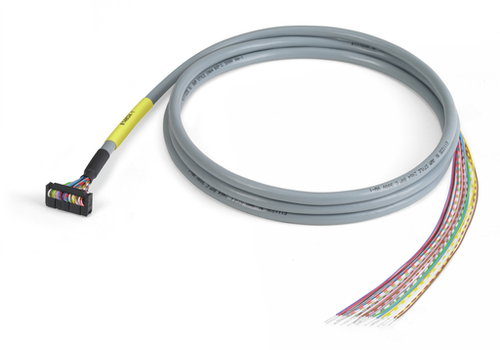 Wago 706-100/1300-400 | Connection cable, 20-pole, Pluggable connector per DIN 41651, open-ended, 4m, Conductor cross-section: 0.14?mm, UR components