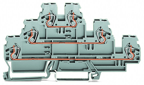 Wago 870-553 | Triple-deck terminal block, Through/through/through terminal block, L/L/N, for DIN-rail 35 x 15 and 35 x 7.5, 2.5 mm, CAGE CLAMP (50 PK)