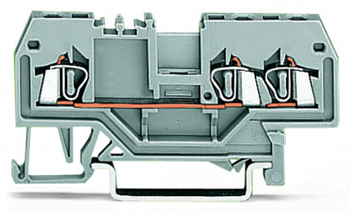 Wago 279-686 | 3-conductor through terminal block, 1.5 mm, center marking, for DIN-rail 35 x 15 and 35 x 7.5, CAGE CLAMP (100 PK)