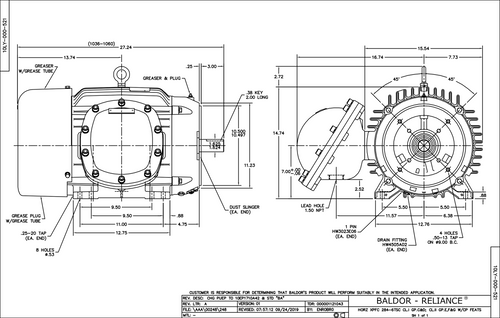 ABB Baldor CCPX282526T | 25HP, 3520/2925RPM, 3PH, 60HZ, 284TSCY, XPFC