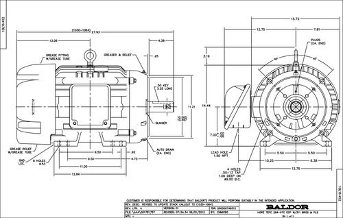 ABB Baldor CECP4103T | 25HP, 1770RPM, 3PH, 60HZ, 286TC, 1056M, TEFC, F