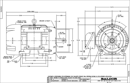 ABB Baldor CECP4103T-4 | 25HP, 1770RPM, 3PH, 60HZ, 284TC, 1056M, TEFC, F